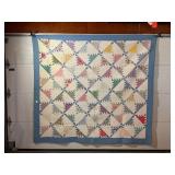 HAND STITCHED QUILT 85" X 78"