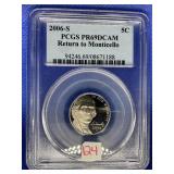 2006 S JEFFERSON NICKEL PCGS PR69DCAM RETURN TO