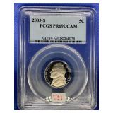 2003 S JEFFERSON NICKEL PCGS PR69DCAM