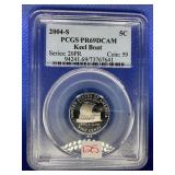2004 S JEFFERSON NICKEL PCGS PR69DCAM KEEL BOAT