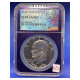 1776-1976 S EISENHOWER DOLLAR NGC PF 69 CAMEO
