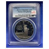 1986 S STATUE OF LIBERTY DOLLAR PCGS PR69DCAM