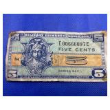 FIVE CENT MILITARY PAYMENT CERTIFICATE NOTE