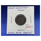 OUR COUNTRY CIVIL WAR TOKEN - NO DATE