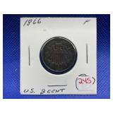 1866 TWO CENT PIECE