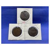 LOT OF 3 LARGE CENTS