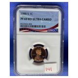 1988 S LINCOLN CENT NGC PF69RD ULTRA CAMEO