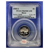 2005 S JEFFERSON NICKEL PCGS PR69DCAM BISON