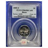 2005 S JEFFERSON NICKEL PCGS PR69DCAM BISON