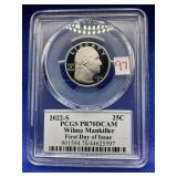 2022 S WASHINGTON QUARTER PCGS PR70DCAM WILMA