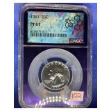 1961 WASHINGTON QUARTER NGC PF67