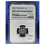 2005 TRANSNIST. 5K NGC BRILLIANT UNCIRCULATED