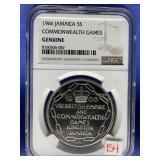 1966 JAMAICA 5S COMMONWEALTH GAMES NGC GENUINE