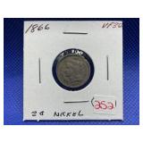 1866 THREE CENT NICKEL