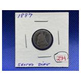 1887 SEATED DIME