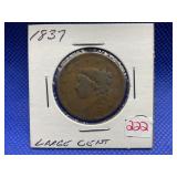 1837 LARGE CENT