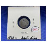 1848 O HALF DIME