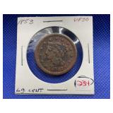 1853 LARGE CENT