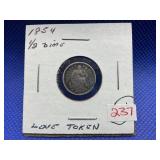 1854 SEATED HALF DIME
