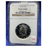 1970 S KENNEDY HALF DOLLAR NGC PF69 CAMEO