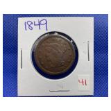 1849 LARGE CENT