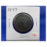 1847 LARGE CENT