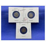 LOT OF 3 HALF DIMES