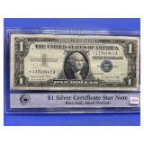 1957 A SILVER CERTIFICATE STAR NOTE PCS BLUE SEAL