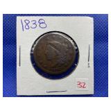 1838 LARGE CENT