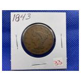 1843 LARGE CENT