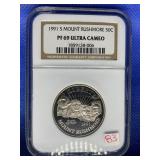 1991 S MOUNT RUSHMORE HALF DOLLAR NGC PF69 ULTRA