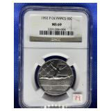 1992 P OLYMPICS HALF DOLLAR NGC MS69