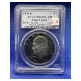 1976 S EISENHOWER DOLLAR PCGS PR69DCAM CLAD TYPE 2