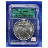 2005 AMERICAN SILVER EAGLE ICG-MS70