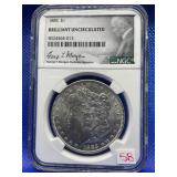 1885 MORGAN SILVER DOLLAR NGC BU