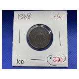 1868 SHIELD NICKEL