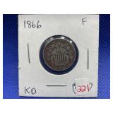1866 SHIELD NICKEL