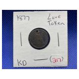 1877 SEATED DIME LOVE TOKEN