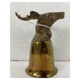 VINTAGE BRASS DEER STAG HEAD STIRRUP CUP - SILVER