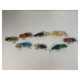 LOT OF 6 MINATURE GIGGLE WARTS FISHING LURES