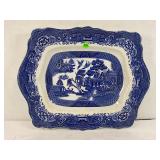 JOHN STEVENTON & SONS BLUE WILLOW PLATTER -