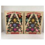 SHINY BRITE VINTAGE GLASS CHRISTMAS ORNAMENTS IN
