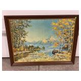 ERIK GORNIK "AZURE LAKE" FRAMED LITHOGRAPH ON