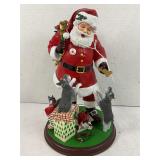 DANBURY MINT SANTA MINIATURE SCHNAUZER FIGURINE -