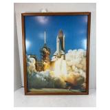 FRAMED NASA CHALLENGER SPACESHIP - 17" X 21"
