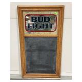 BUD LIGHT BEER FRAMED MIRROR CHALKBOARD SIGN -