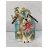 VINTAGE JAPAN CERAMIC DOG BANK ANTHROPOMORPHIC
