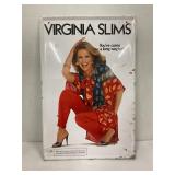VIRGINIA SLIMS CIGARETTES METAL SELF FRAMED SIGN-