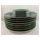 NEIMAN MARCUS GREEN MALACHITE WITH GOLD TRIM