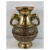 LARGE  BRASS ELEPHANT VASE - 12" TALL